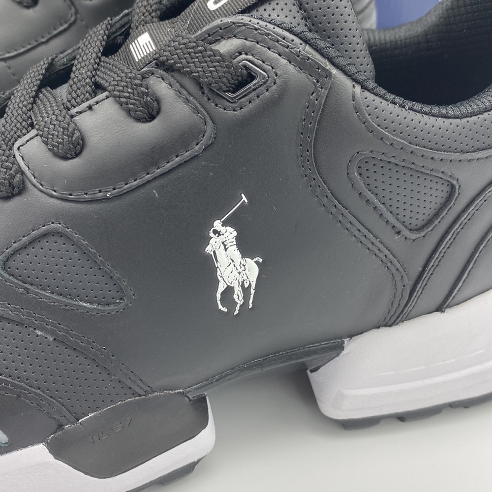 NWT Polo Ralph Lauren Men's Jogger Leather-Panel Sneakers Size 10 - Picture 9 of 11